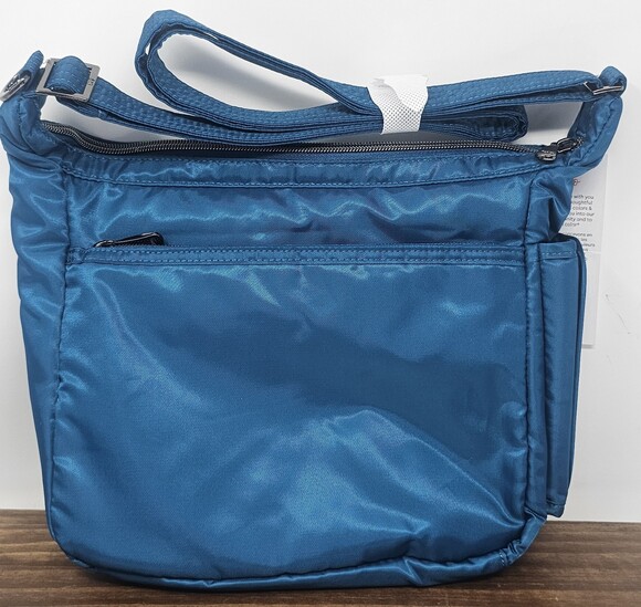 NWT Lug Flutter SE Crossbody Bag Ocean Blue RFID Water Bottle Holder - Picture 2 of 9